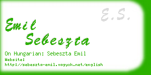 emil sebeszta business card